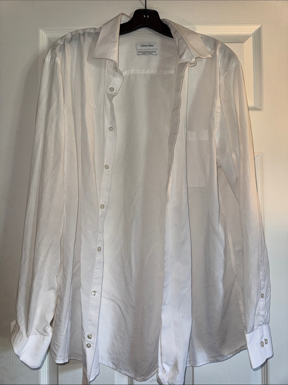 Calvin Klein Men’s White Long-Sleeve Dress Shirt